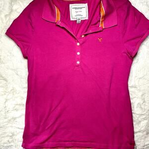 American Eagle Outfitters Pink Polo Shirt